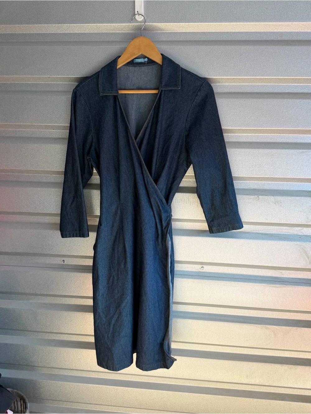 J. McLaughlin Lila denim wrap dress
